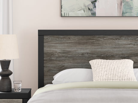 Broachmyn Black/Gray Queen Panel Bed, Dresser and Mirror from Ashley Furniture - Luna Furniture