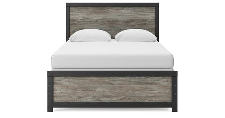 Broachmyn Black/Gray Queen Panel Bed, Dresser and Mirror from Ashley Furniture - Luna Furniture