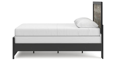 Broachmyn Black/Gray Queen Panel Bed, Dresser and Mirror from Ashley Furniture - Luna Furniture