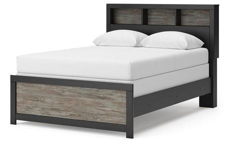 Broachmyn Black/Gray Full Bookcase Bed, Dresser and Mirror from Ashley - Luna Furniture