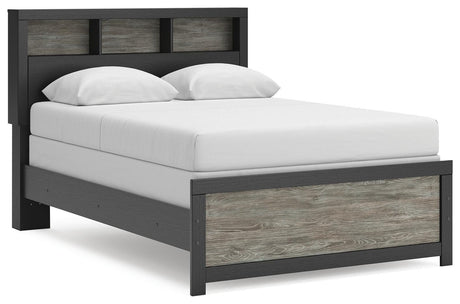 Broachmyn Black/Gray Full Bookcase Bed, Dresser and Mirror from Ashley - Luna Furniture