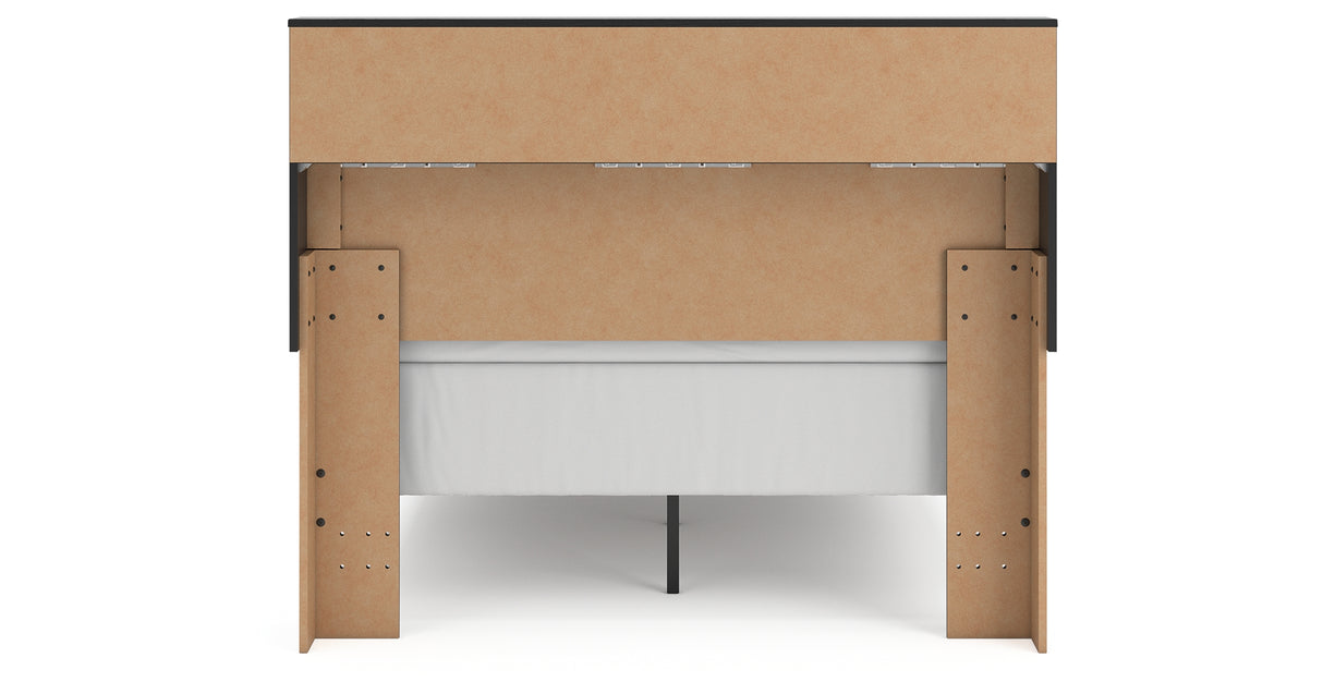 Broachmyn Black/Gray Full Bookcase Bed, Dresser and Mirror from Ashley - Luna Furniture