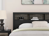 Broachmyn Black/Gray Full Bookcase Bed, Dresser and Mirror from Ashley - Luna Furniture