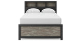 Broachmyn Black/Gray Full Bookcase Bed, Dresser and Mirror from Ashley - Luna Furniture