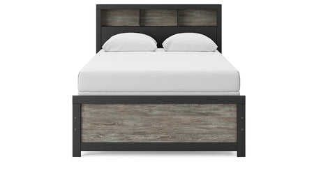 Broachmyn Black/Gray Full Bookcase Bed, Dresser and Mirror from Ashley - Luna Furniture