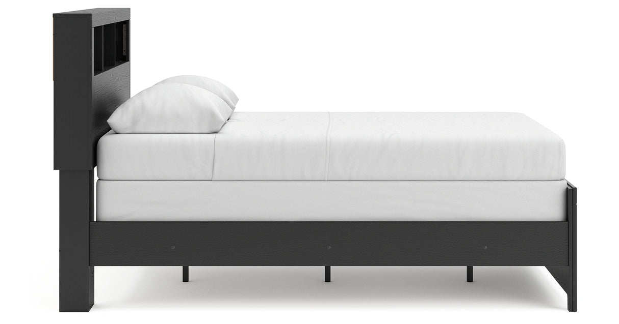 Broachmyn Black/Gray Full Bookcase Bed, Dresser and Mirror from Ashley - Luna Furniture