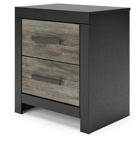 Broachmyn Black/Gray Queen Bookcase Panel Bed, Chest and Nightstand from Ashley Furniture - Luna Furniture