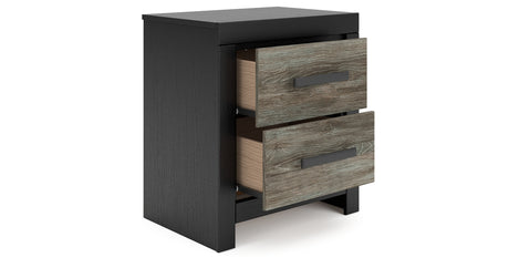 Broachmyn Black/Gray Nightstand from Ashley Furniture - Luna Furniture
