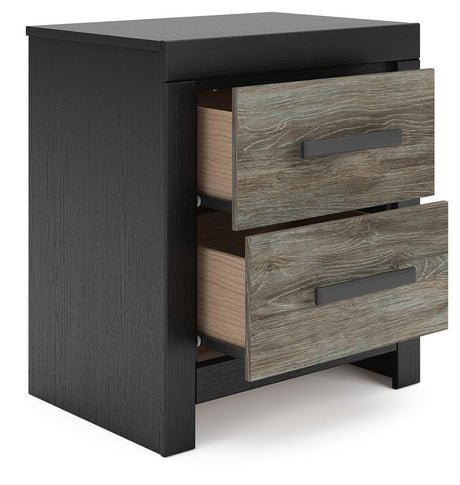 Broachmyn Black/Gray Queen Bookcase Panel Bed, Chest and Nightstand from Ashley Furniture - Luna Furniture