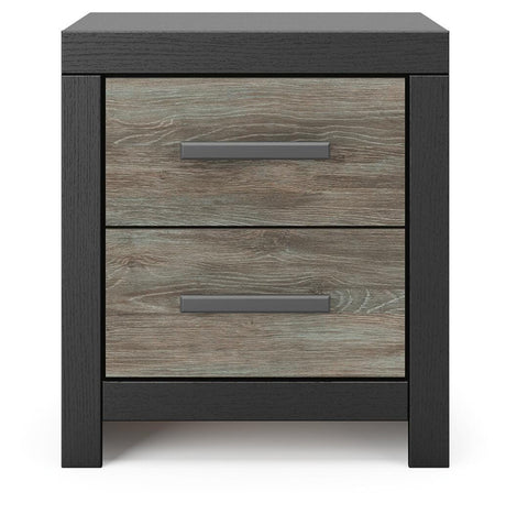 Broachmyn Black/Gray Queen Bookcase Panel Bed, Chest and Nightstand from Ashley Furniture - Luna Furniture