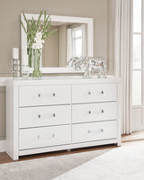 Maeling White Upholstered Panel Bedroom Set