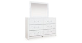 Maeling White Dresser and Mirror from Ashley Furniture - Luna Furniture