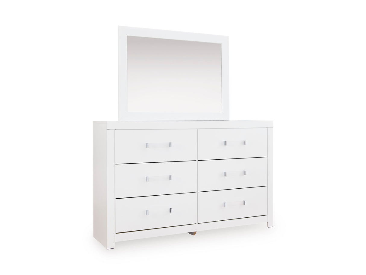 Maeling White Upholstered Panel Bedroom Set
