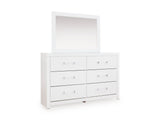 Maeling White Upholstered Panel Bedroom Set