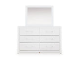 Maeling White Upholstered Panel Bedroom Set