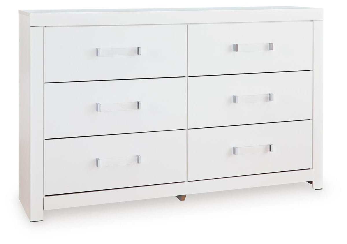 Maeling Queen Upholstered Panel Bed, Dresser and Nightstand from Ashley - Luna Furniture