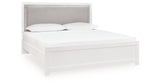 Maeling White King Upholstered Panel Bed from Ashley - Luna Furniture