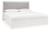 Maeling White/Gray Queen Upholstered Panel Bed, Dresser and Nightstand from Ashley Furniture - Luna Furniture