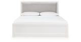 Maeling White King Upholstered Panel Bed from Ashley - Luna Furniture