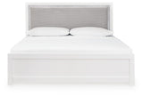 Maeling White/Gray Queen Upholstered Panel Bed, Dresser and Nightstand from Ashley Furniture - Luna Furniture