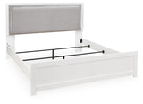 Maeling White/Gray Queen Upholstered Panel Bed, Dresser and Nightstand from Ashley Furniture - Luna Furniture