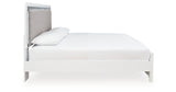 Maeling White King Upholstered Panel Bed from Ashley - Luna Furniture