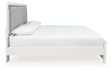 Maeling White/Gray Queen Upholstered Panel Bed, Dresser and Nightstand from Ashley Furniture - Luna Furniture