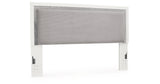 Maeling White Queen Upholstered Panel Bed