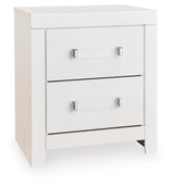 Maeling White/Gray Queen Upholstered Panel Bed, Dresser and Nightstand from Ashley Furniture - Luna Furniture