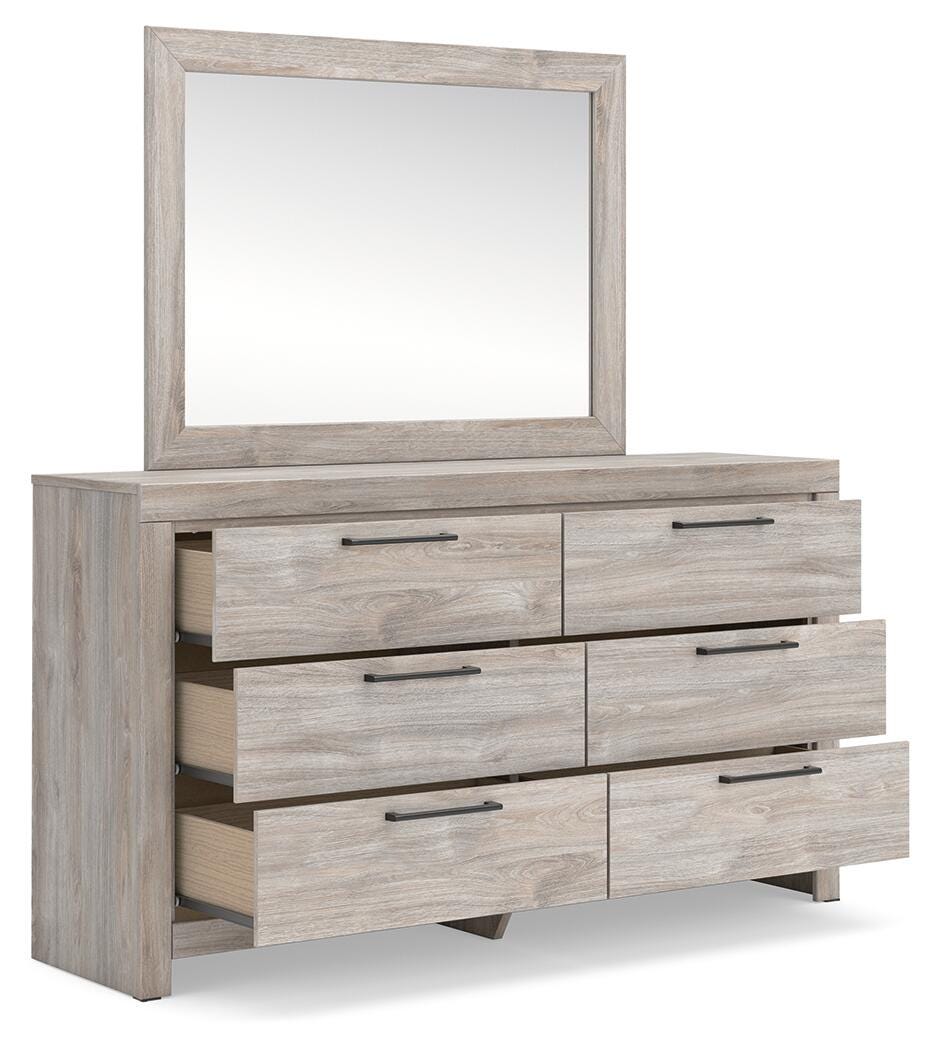 Broachmyn Gray Twin Panel Bed, Dresser and Mirror from Ashley Furniture - Luna Furniture