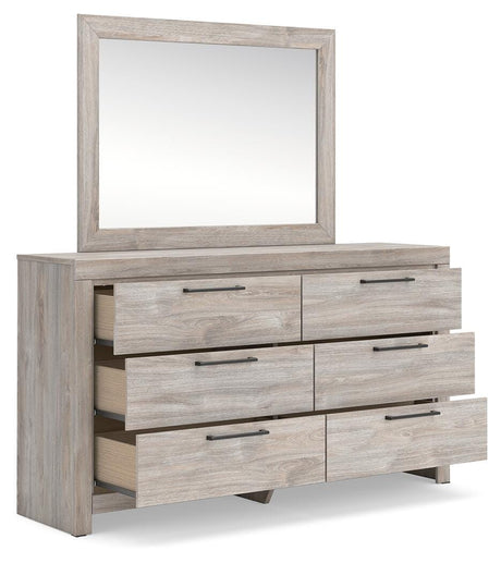 Broachmyn Gray Twin Panel Bed, Dresser and Mirror from Ashley Furniture - Luna Furniture