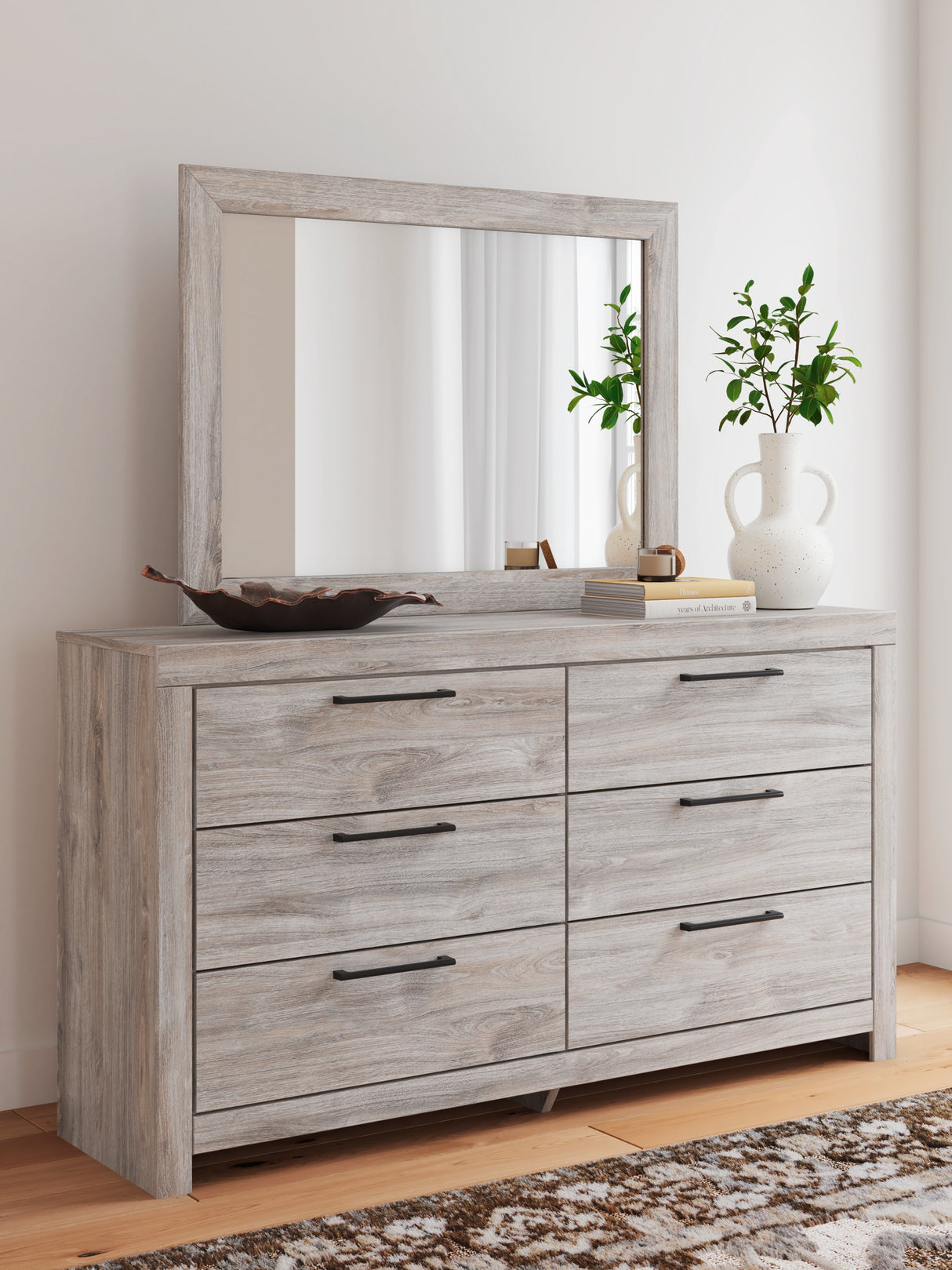Broachmyn Gray Dresser and Mirror from Ashley Furniture - Luna Furniture