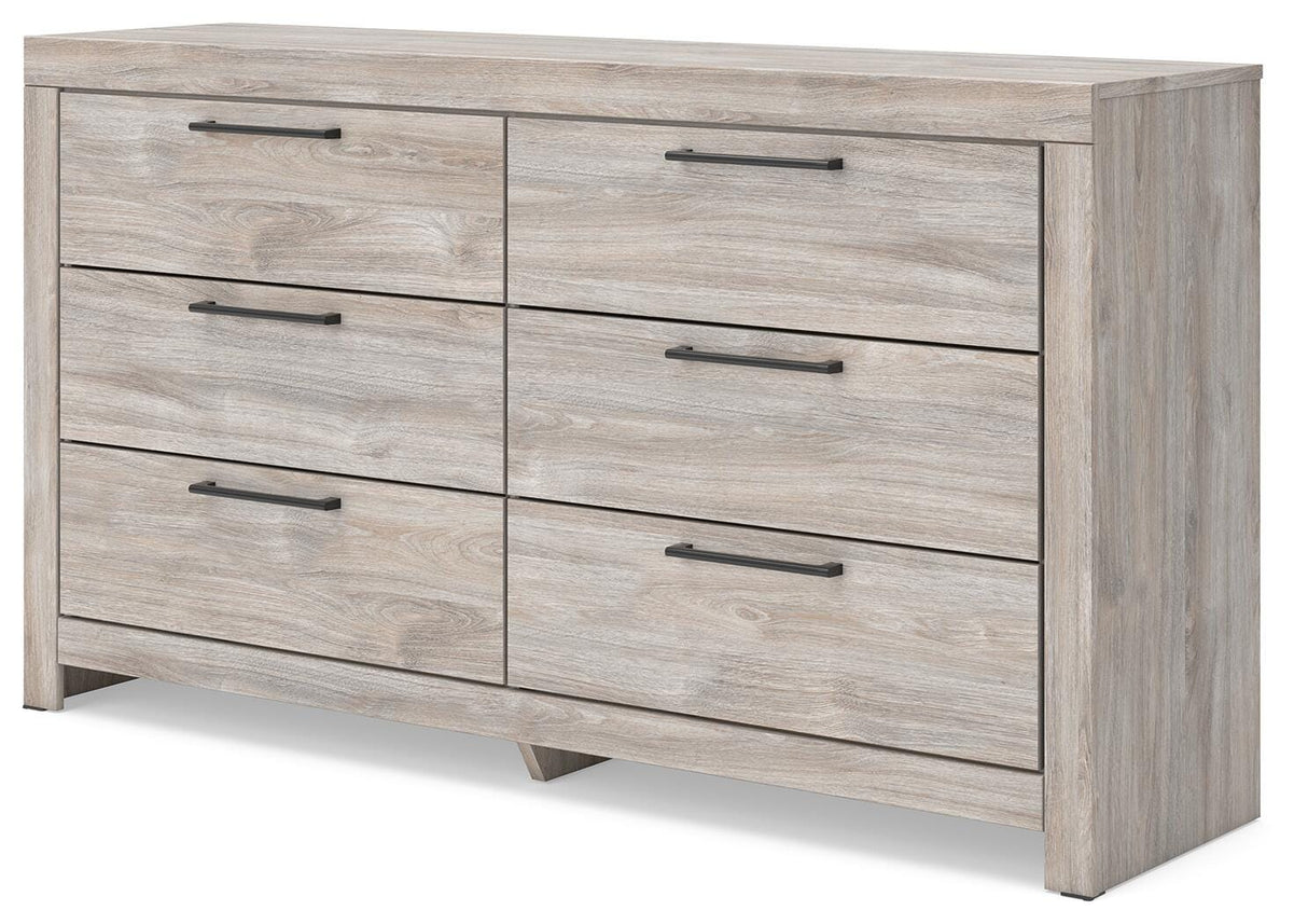 Broachmyn Gray King Panel Bed, Dresser and Nightstand from Ashley Furniture - Luna Furniture