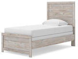 Broachmyn Gray Twin Panel Bed, Dresser and Mirror from Ashley Furniture - Luna Furniture