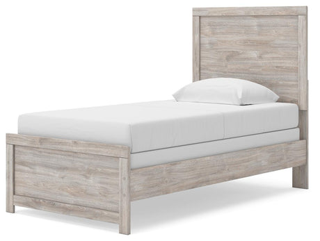 Broachmyn Gray Twin Panel Bed, Dresser and Mirror from Ashley Furniture - Luna Furniture