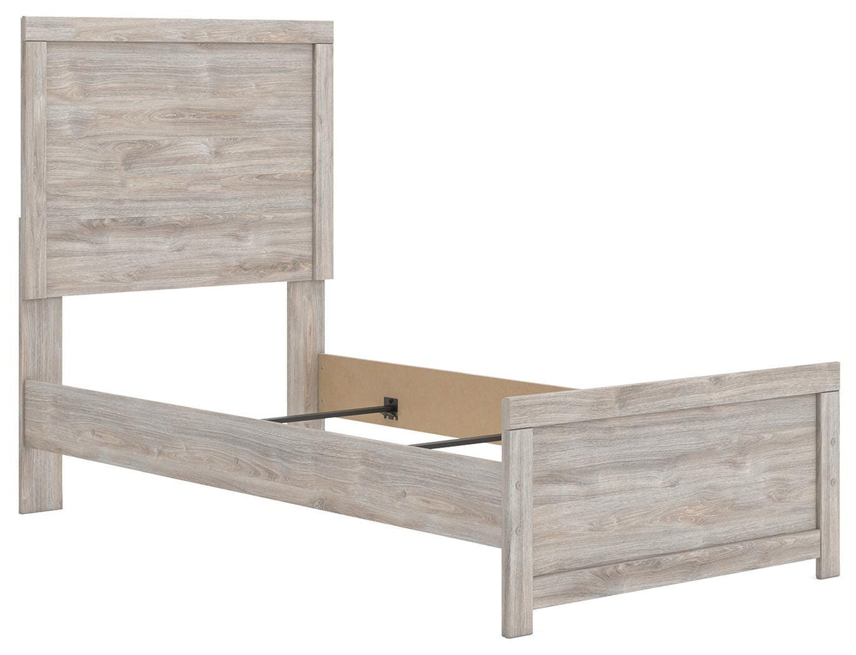 Broachmyn Gray Twin Panel Bed, Dresser and Mirror from Ashley Furniture - Luna Furniture