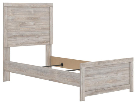 Broachmyn Gray Twin Panel Bed, Dresser and Mirror from Ashley Furniture - Luna Furniture