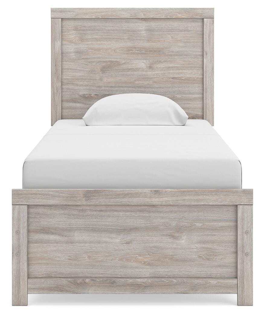 Broachmyn Gray Twin Panel Bed, Dresser and Mirror from Ashley Furniture - Luna Furniture