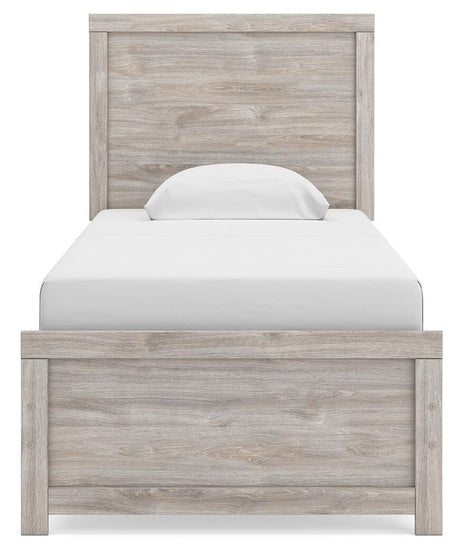Broachmyn Gray Twin Panel Bed, Dresser and Mirror from Ashley Furniture - Luna Furniture