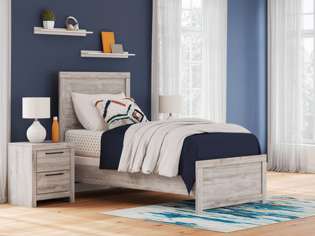 Broachmyn Gray Twin Panel Bed, Dresser and Mirror from Ashley Furniture - Luna Furniture