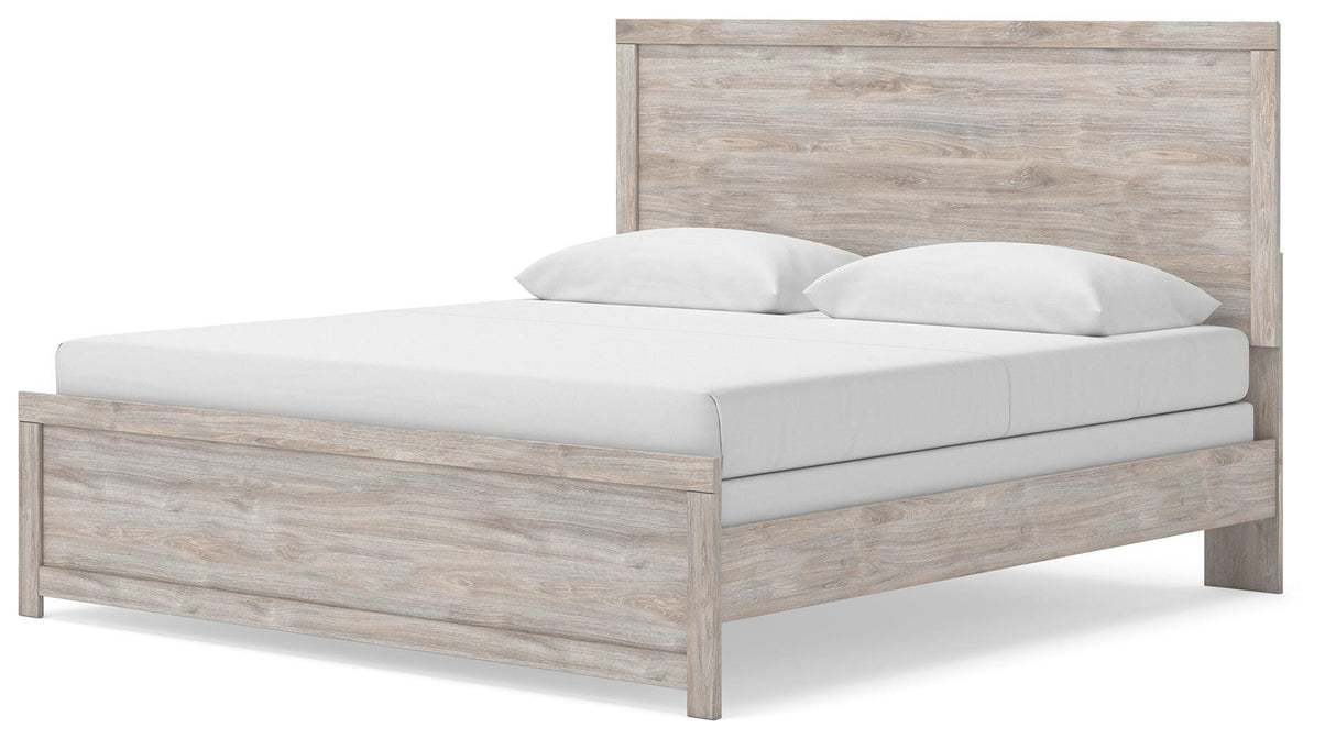 Broachmyn Gray King Panel Bed, Dresser and Nightstand from Ashley Furniture - Luna Furniture