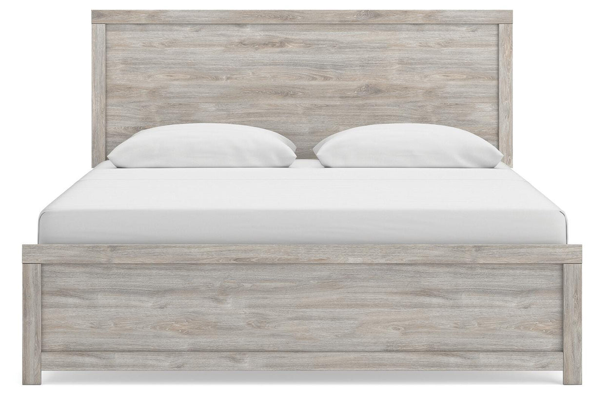 Broachmyn Gray King Panel Bed, Dresser and Nightstand from Ashley Furniture - Luna Furniture