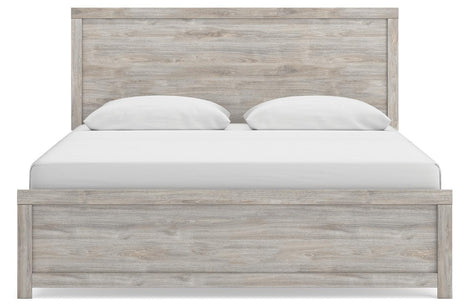 Broachmyn Gray King Panel Bed, Dresser and Nightstand from Ashley Furniture - Luna Furniture