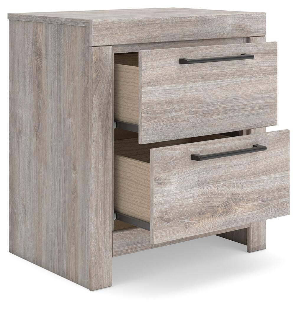 Broachmyn Gray King Panel Bed, Dresser and Nightstand from Ashley Furniture - Luna Furniture