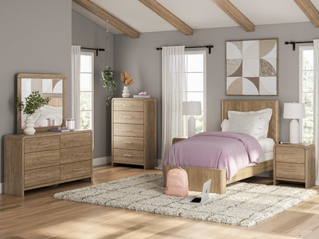 Gramburg Warm Natural Brown Youth Panel Bedroom Set from Ashley - Luna Furniture