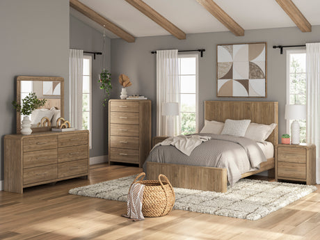 Gramburg Warm Natural Brown Youth Panel Platform Bedroom Set from Ashley - Luna Furniture