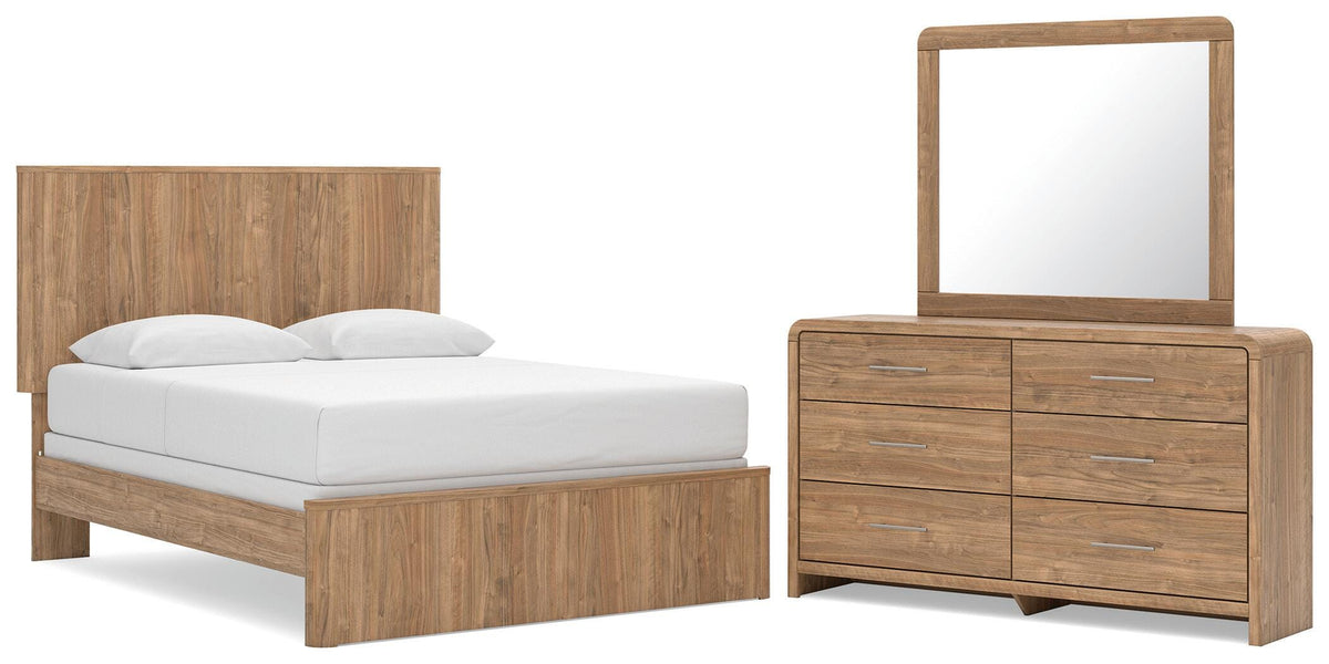 Gramburg Queen Panel Bed, Dresser and Mirror from Ashley - Luna Furniture