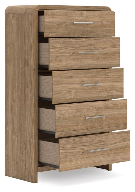 Gramburg Warm Natural Brown Chest of Drawers from Ashley - Luna Furniture