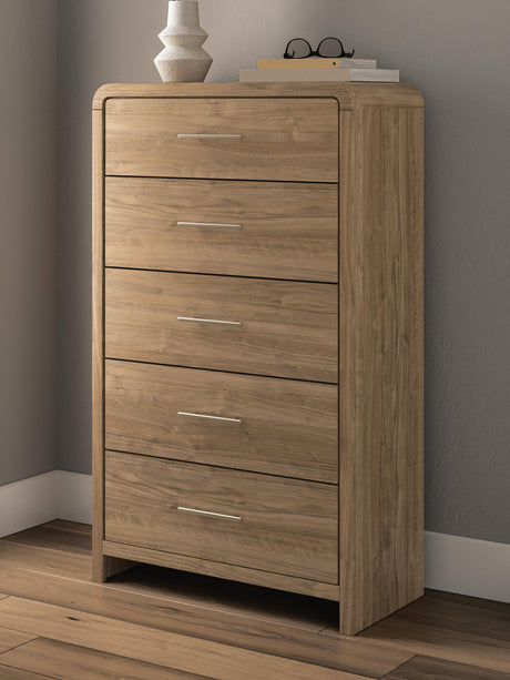 Gramburg Warm Natural Brown Chest of Drawers from Ashley Furniture - Luna Furniture