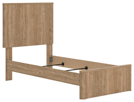 Gramburg Warm Natural Brown Twin Panel Bed from Ashley Furniture - Luna Furniture